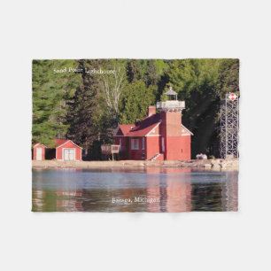 Manta Polar Sand Point Lighthouse Baraga faja cubierta