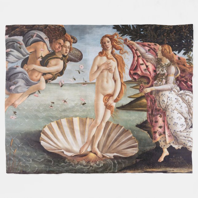 Manta Polar Sandro Botticelli - Nacimiento de Venus (Frente (Horizontal))
