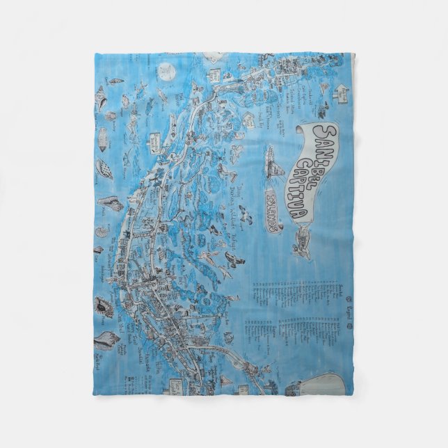 MANTA POLAR SANIBEL CAPTIVA ISLA FLORIDA BLANKET (Anverso)