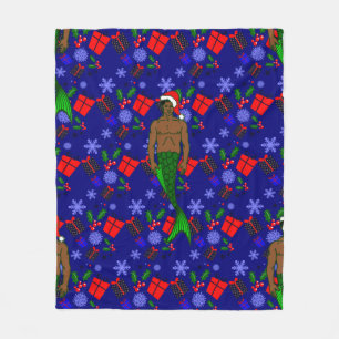 Manta Polar santa africana negra merman feas navidades regalos