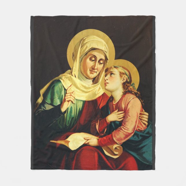 Manta Polar Santa Ana y la Virgen María (Anverso)