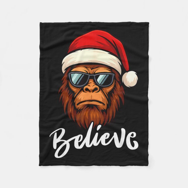 Manta Polar Santa Bigfoot Christmas Funny Sasquatch Believe Xm (Anverso)