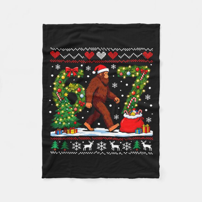 Manta Polar Santa Bigfoot Christmas Tree Funny Sasquatch 67  (Anverso)