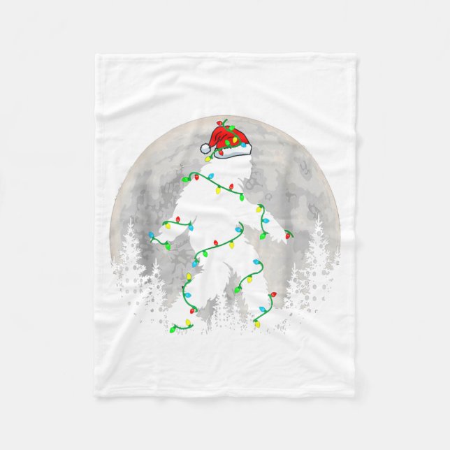 Manta Polar Santa Bigfoot Christmas Tree Xmas Lights Funny Sas (Anverso)