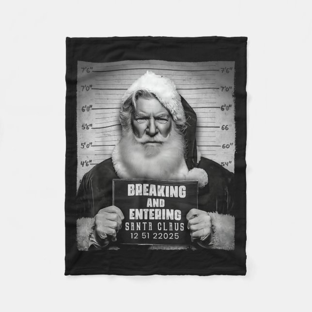 Manta Polar Santa Breaking Entering Mugshot Funny Christmas Ho (Anverso)