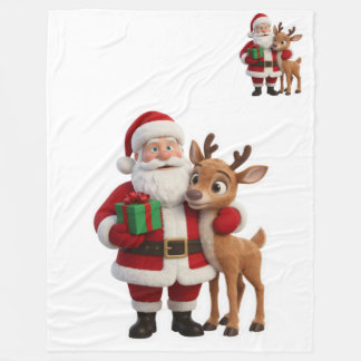 Manta Polar Santa Claus and Rudolph Cartoon