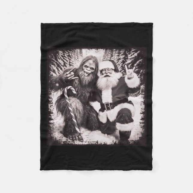 Manta Polar Santa Claus And Sasquatch Bigfoot Funny Joyful Sno (Anverso)