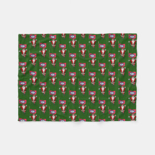 Manta Polar Santa Claus Con Bandera De Arkansas