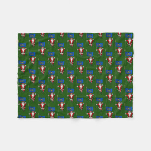 Manta Polar Santa Claus Con Bandera De Pensilvania