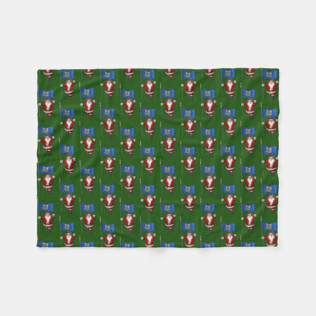 Manta Polar Santa Claus Con El Fin De Alberta (Frente (Horizontal))