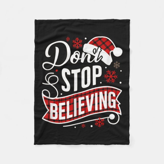 Manta Polar Santa Claus Don't Stop Believing Christmas Letter  (Anverso)