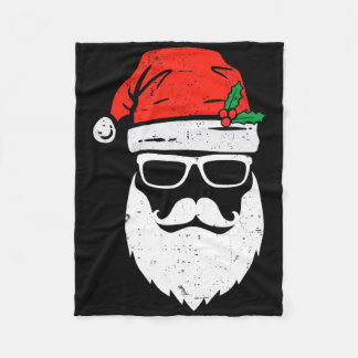 Manta Polar Santa Claus Face Sungles With Hat Beard Christmas 