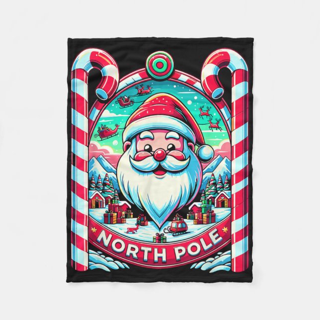 Manta Polar Santa Claus North Pole Merry Christmas Festive Xma (Anverso)