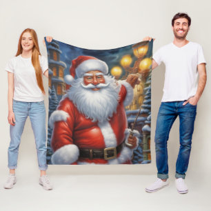 Manta Polar Santa Cláusula Feliz Navidad Feliz Año Nuevo
