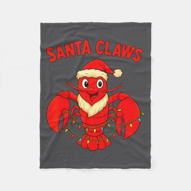 Manta Polar Santa Claws Lobster Christmas Lights Holiday Desig (Anverso)