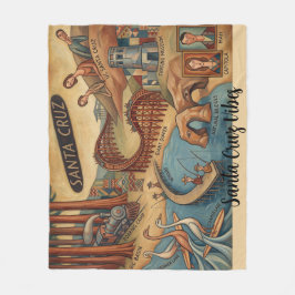 Manta Polar Santa Cruz California Whimsical Map UCSC Boardwalk