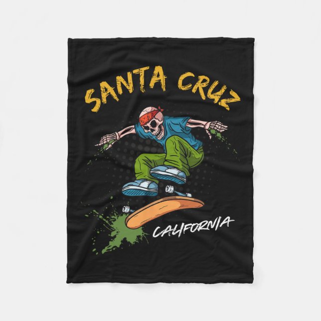 Manta Polar Santa-cruz Skeleton Skateboard Beach Funny Hallowe (Anverso)