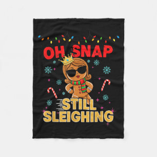 Manta Polar Santa de jengibre divertido Oh Snap. Todavía está 