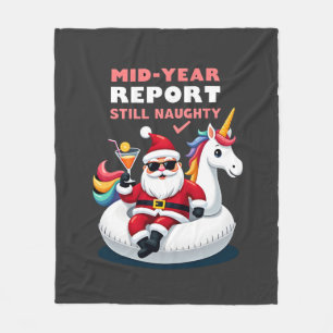 Manta Polar Santa de Navidad en Julio en Flotador de Piscina d