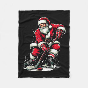 Manta Polar Santa Deportiva navidades Juega Hockey sobre Hielo