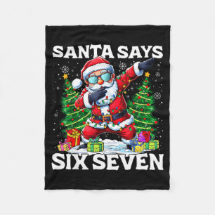 Manta Polar Santa divertido haciendo Dabbing dice Seis Siete 6