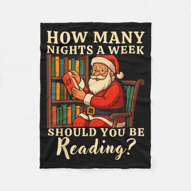 Manta Polar Santa Divertido Leyendo 67 Meme Tee Navidad Profes (Anverso)