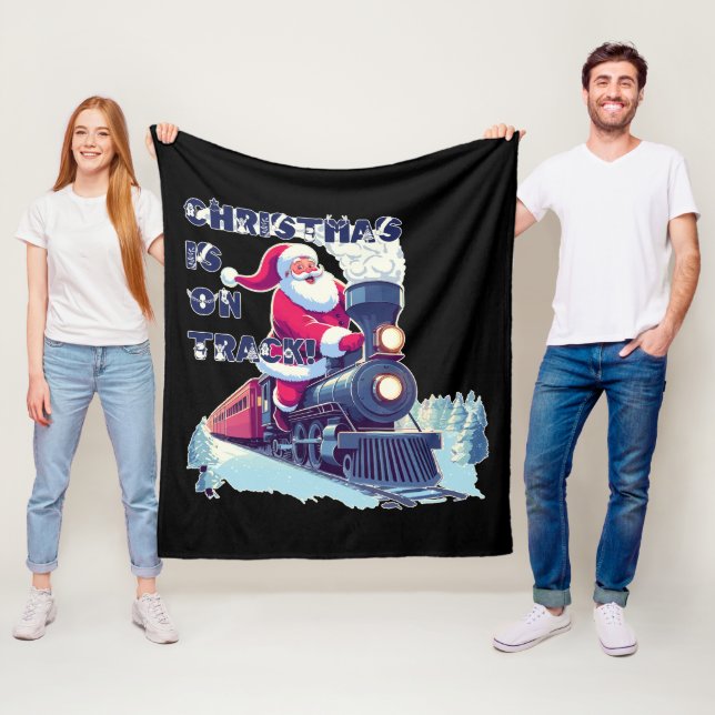 Manta Polar Santa en un Tren (In situ)