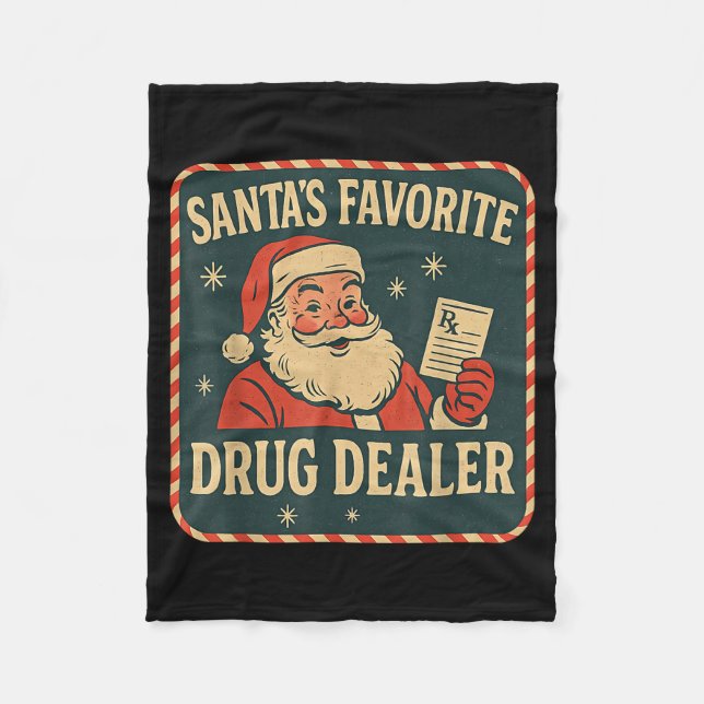 Manta Polar Santa Favorite Drug Er Christmas Pharmacist Health (Anverso)