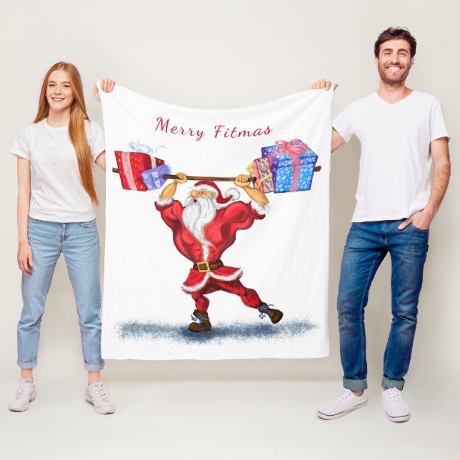 Manta Polar Santa Fleece Blanket (In situ)