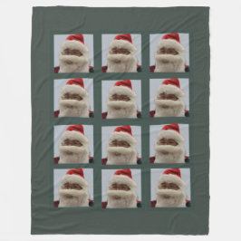 Manta Polar Santa Fleece Blanket Oscuro Fondo Verde