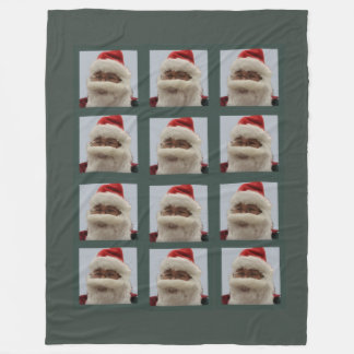 Manta Polar Santa Fleece Blanket Oscuro Fondo Verde