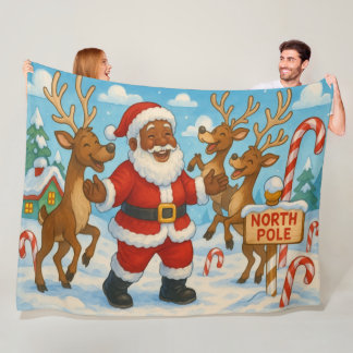 Manta Polar Santa Fleece Christmas Blanket