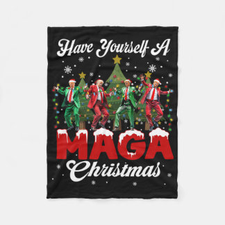 Manta Polar Santa Gracioso Trump Tenerse Un Feliz M.a.g.a Ch