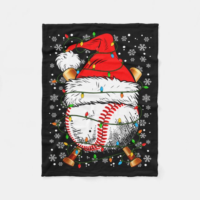 Manta Polar Santa Hat Christmas Baseball Player Srts For Men B (Anverso)