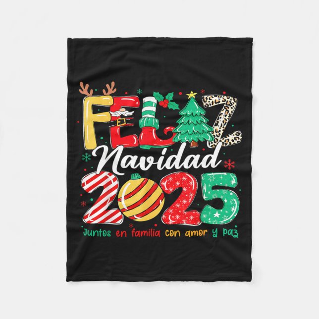 Manta Polar Santa Hat Family Christmas Matching Funny Feliz Na (Anverso)
