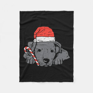 Manta Polar Santa hat pitbull navidades de perro navidad mujer
