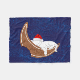 Manta Polar Santa Kitty y la Luna de Gingerbread