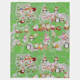 Manta Polar Santa Magical Green New Year