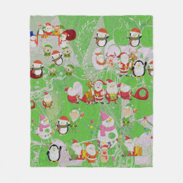 Manta Polar Santa Magical Green New Year