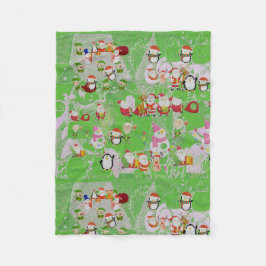 Manta Polar Santa Magical Green New Year