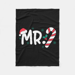 Manta Polar Santa Mr. Y la Sra. Candy Cane Parejas Coincidiend