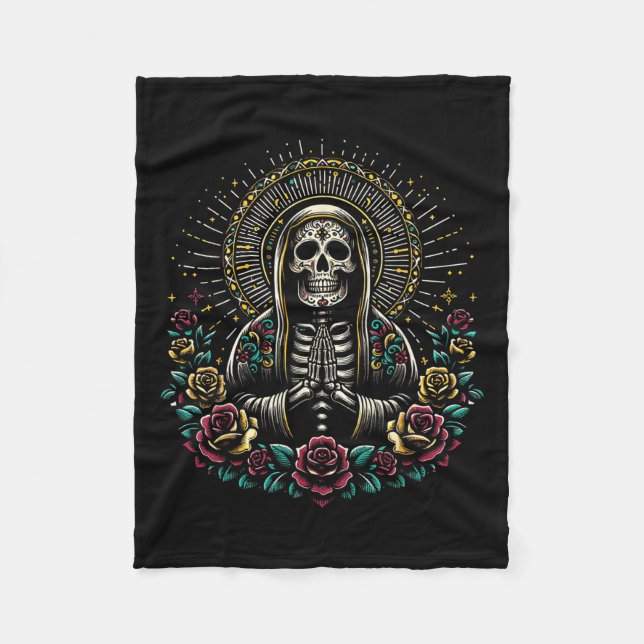 Manta Polar Santa Muerte Perdóname (Anverso)