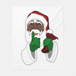 Manta Polar Santa Navidades de África enmascaran a Santa Blank