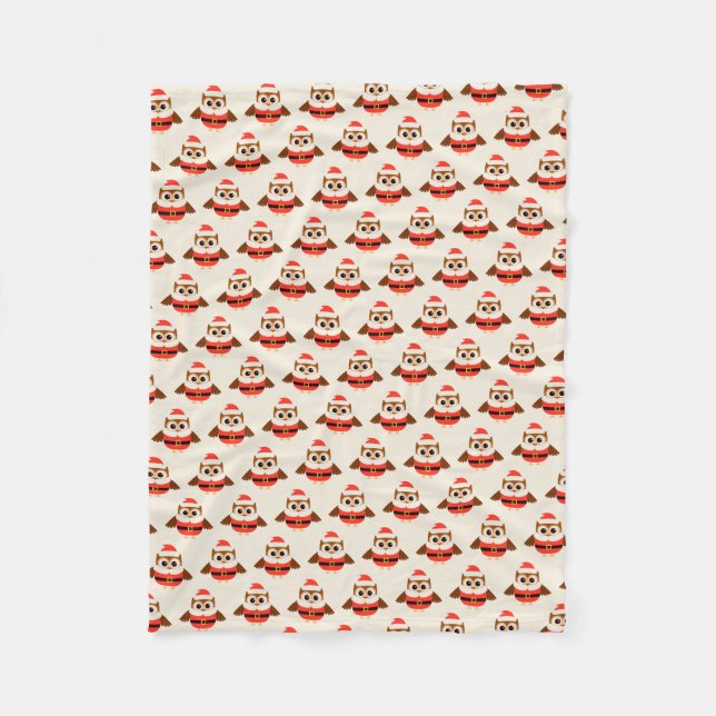 Manta Polar Santa Owl Fleece Blanket (Anverso)