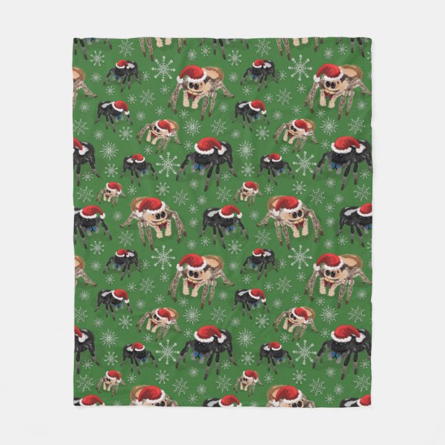 Manta Polar Santa Regal Jumping Spider Phidippus Regius verde (Anverso)