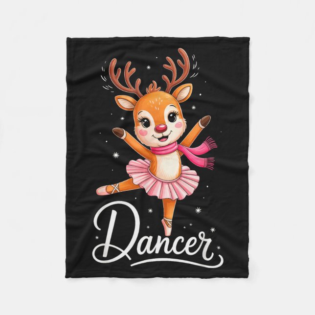 Manta Polar Santa Reindeer Ballet Dancer Cute Christmas Men Wo (Anverso)