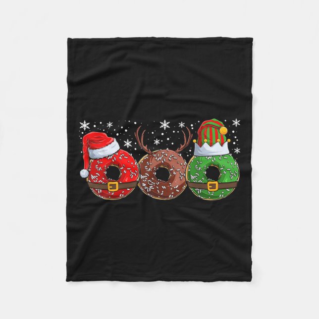 Manta Polar Santa Reindeer Elf Donut Doughnut Christmas Womens (Anverso)