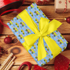 Manta Polar Santa Riding En Camión De Barrido Y Azul Bulldozer