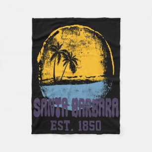 Manta Polar Santa Rra California Surfista Retro Vintage Playa