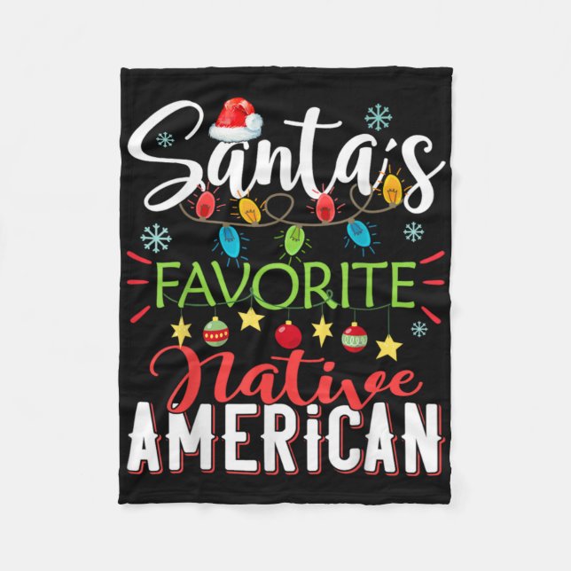 Manta Polar Santa S Favorite Native American Xmas Light Hat Ch (Anverso)